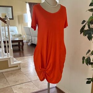 VENUS Vivid Orange Short Sleeve Top